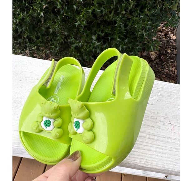 Mini Melissa Care Bear Green Baby Sandals EUC Size‎ US 5 - Picture 6 of 7